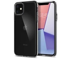 Dėklas „Spigen Crystal Hybrid“, skaidrus – iPhone 11