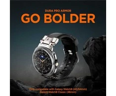 „Spigen DuraPro Armor“, juodas - „Samsung Galaxy Watch 8“ 46 mm/44 mm/40 mm