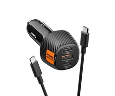 Spigen Essential 113W automobilinis įkroviklis EV1133, juodas