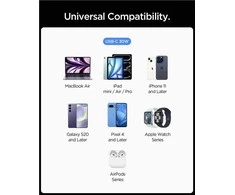 Juodas 30W 1xUSB-C automobilinis įkroviklis „Spigen Essential EV301”