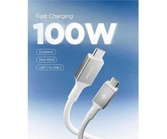 Spigen Essential USB C į USB C 100W laidas, baltas EB10020CC