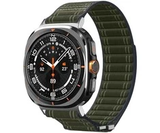 „Spigen Fabric Band“ (su lipduku), žalias - „Samsung Galaxy Watch Ultra 47mm“