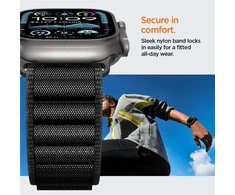 Apyrankė Spigen WBF1 Strap for Apple Watch 44 / 45 / 46 / 49 mm – juodos spalvos
