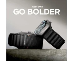 Apyrankė Spigen WBF1 Strap for Apple Watch 44 / 45 / 46 / 49 mm – juodos spalvos
