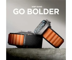 Spigen WBF1 dirželis Watch 44 / 45 / 46 / 49 mm – juodos ir oranžinės spalvos