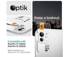 Spigen Glass tR EZ Fit Optik Metal 1 Pack, sidabrinis - iPad Pro 13" 2024 / iPad Pro 11" 2024