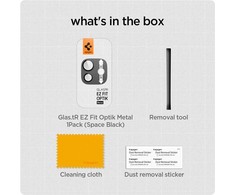 Spigen Glass tR EZ Fit Optik Metal 1 Pack, space juodas - iPad Pro 13" 2024 / iPad Pro 11" 2024
