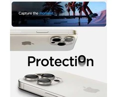 „Spigen Glass tR EZ Fit Optik Pro“ 2 vnt., titano spalvos, baltas - iPhone 16/15 Pro/16/15 Pro Max