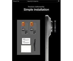Spigen „Glass tR EZ Fit Optik Pro“ 2 vnt. pakuotė, pilka – „iPhone Air“