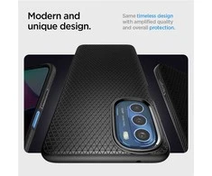 Dėklas Spigen Liquid Air, juodas - Motorola Moto G Stylus 2022