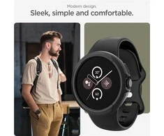 „Spigen Liquid Air“, matinis juodas - „Google Pixel Watch 3“ (45 mm)