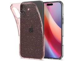 Dėklas Spigen Liquid Crystal Glitter, Rose Quartz - iPhone 16
