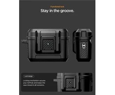 Dėklas Spigen Lock Fit, matte juodas - AirPods Pro 3