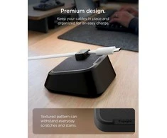 Spigen Magnetinis kabelių laikiklis, juodas