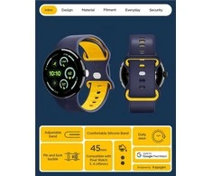 „Spigen Nano Pop Band“, mėlynių ir tamsiai mėlyna – „Google Pixel Watch 4/3“ 45 mm