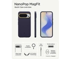„Spigen Nano Pop Mag MagSafe“ dėklas, skirtas „Google Pixel 10 Pro XL“ – tamsiai mėlynas Mėlyna