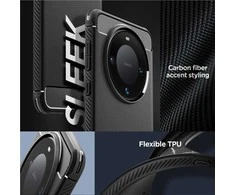 Dėklas Spigen Rugged Armor, juodas - Huawei Mate 60 Pro