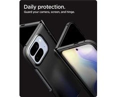 Dėklas Spigen „Slim Armor Pro MagSafe“, juodas – „Google Pixel 10 Pro Fold“