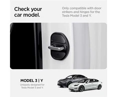 Spigen Tesla durų spynos dangtelis, juodas - Tesla Model Y/3