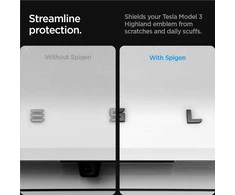 Spigen Tesla galinio ženklo (emblemos) pilnas uždangalas, anglies pluoštas - Tesla Model 3 2024