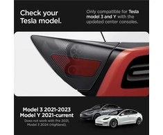 Spigen Tesla apsauginė plėvelė ir apklijavimo rinkinys įkrovimo lizdui (ES), anglies raštas - Tesla Model Y/3