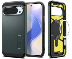 Dėklas „Spigen Tough Armor MagSafe“, bedugnės žalios spalvos – „Google Pixel 10 Pro XL“