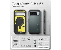 „Spigen Tough Armor Mag MagSafe“ dėklas, skirtas „Google Pixel 10 Pro XL“ - Žalias