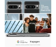 Dėklas Spigen Ultra Hybrid, krištolo skaidrumo - Google Pixel 8 Pro