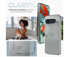 Spigen Ultra Hybrid – dėklas skirtas Google Pixel 9 Pro XL Crystal Clear