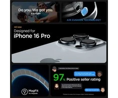 Dėklas Spigen „Ultra Hybrid MagSafe“, šerkšno rožinės spalvos titano spalvos – „iPhone 16 Pro“