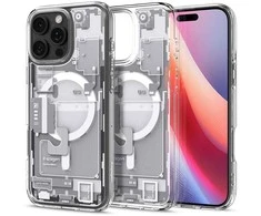 Dėklas „Spigen Ultra Hybrid MagSafe“, „Zero One“ baltos – „iPhone 16 Pro Max“