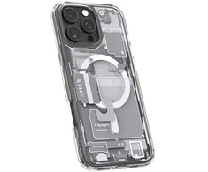 Dėklas „Spigen Ultra Hybrid MagSafe“, „Zero One“ baltos – „iPhone 16 Pro Max“