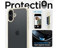 Dėklas Spigen Ultra Hybrid, mute beige - iPhone 16 Plus
