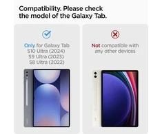 „Spigen Ultra Hybrid Pro“, pilkas – „Samsung Galaxy Tab S10/S9/S8 Ultra“