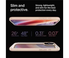 Dėklas Spigen „Ultra Hybrid“, rožinio titano spalvos – „iPhone 16 Pro“