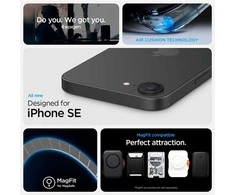 Dėklas Spigen Ultra Hybrid S MagSafe, frost juodas - iPhone 16e