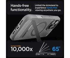 Dėklas Spigen „Ultra Hybrid S MagSafe“, šerkšno pilka - „iPhone 16 Pro Max“