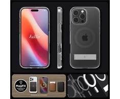 Dėklas Spigen Ultra Hybrid S MagSafe, grafito spalvos - iPhone 16 Pro Max
