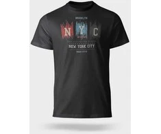 FineLook medvilniniai marškinėliai BROOKLYN Juoda