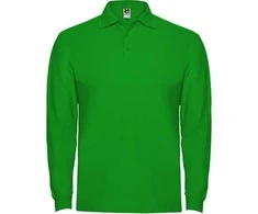Roly Ilgarankoviai polo marškiniai su briaunuota apykakle ESTRELLA L/S Žolė žalia