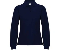 Roly Ilgarankoviai polo marškiniai su briaunota apykakle ESTRELLA WOMAN L/S Tamsiai mėlyna