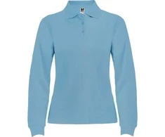 Roly Ilgarankoviai polo marškiniai su briaunota apykakle ESTRELLA WOMAN L/S Dangaus mėlynas