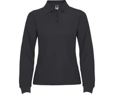 Roly Ilgarankoviai polo marškiniai su elastanu ir 3 sagomis ESTRELLA WOMAN L/S Tamsus švinas