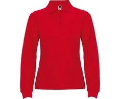 Roly Ilgarankoviai polo marškiniai su elastano apykakle ESTRELLA WOMAN L/S Raudona