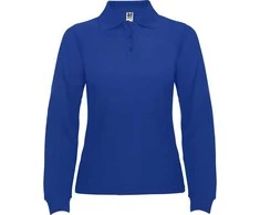 Roly Ilgarankoviai polo marškiniai su briaunota apykakle ESTRELLA WOMAN L/S Karališkai mėlyna
