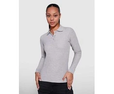 Roly Ilgarankoviai polo marškiniai su elastano apykakle ESTRELLA WOMAN L/S Heather pilkas