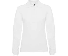 Roly Ilgarankoviai polo marškiniai su briaunota apykakle ESTRELLA WOMAN L/S Balta