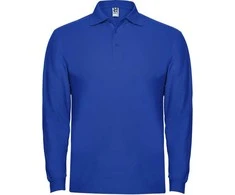 Roly Ilgarankoviai polo marškiniai su briaunuota apykakle ESTRELLA L/S Karališkai mėlyna