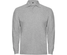 Roly Ilgarankoviai polo marškiniai su briaunuota apykakle ESTRELLA L/S Heather pilkas