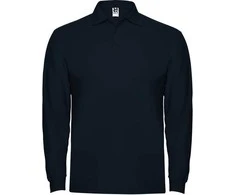 Roly Ilgarankoviai polo marškiniai su briaunota apykakle ESTRELLA L/S Tamsiai mėlyna
